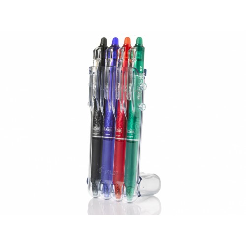 Kulpenna Pilot Frixion Clicker 07 BLRT-FR7, Set2Go 4 färger