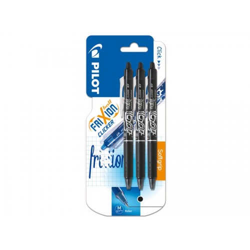Kulpenna Pilot Frixion Clicker 07 BLRT-FR7-B Svart 3/fp Kulpenna Pilot Frixion Clicker 07 BLRT-FR7-B Svart 3/fp