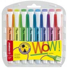 Överstrykningspenna Stabilo Swing Cool (D275/8-3), 8 färger/fp