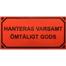 50 st "Hanteras varsamt/Ömtåligt gods"-etiketter, emballageetiketter
