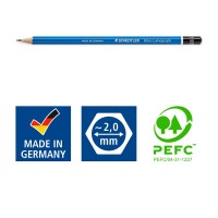 Pennset: Blyertspennor Staedtler Mars Lumograph 12B-10H, 24 pennor/fp