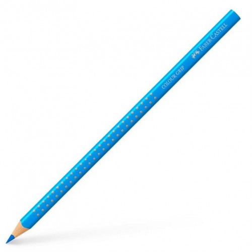 Akvarellpenna/Färgpenna Faber-Castell Grip Colour trekantig Neonblå (blue neon) ,12 pennor/fp