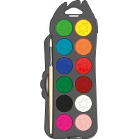 Barnfärg/Vattenfärg Maped ColorPeps, 30mm  x 12 färger/fp + pensel