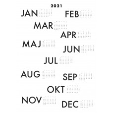 Burde Väggblad poster Svart/vit