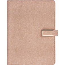 Burde Weekly A5 rosa konstläder Melfi med slejf