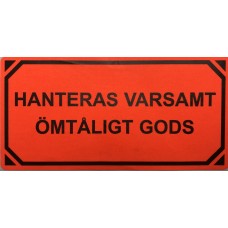100 st "Hanteras varsamt/Ömtåligt gods"-etiketter (emballageetiketter/varningsetiketter/symboletiketter)