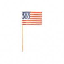 Partypinnar/Cocktailflaggor, flagga, "America", USA, amerikanska flaggan, 8cm, 500 flaggor/fp