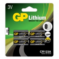 Batterier GP Photo Lithium Pro 3V, 1400mAh, CR123A, 4/fp