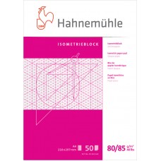 Millimeterpapper / Millimeterrutat papper Isometric (triangulär), Hahnemühle, 80/85g, A4, Blå, 50 ark