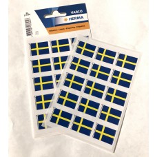 Stickers Herma flagga Sverige, Svenska flaggan, 30 flaggor/fp